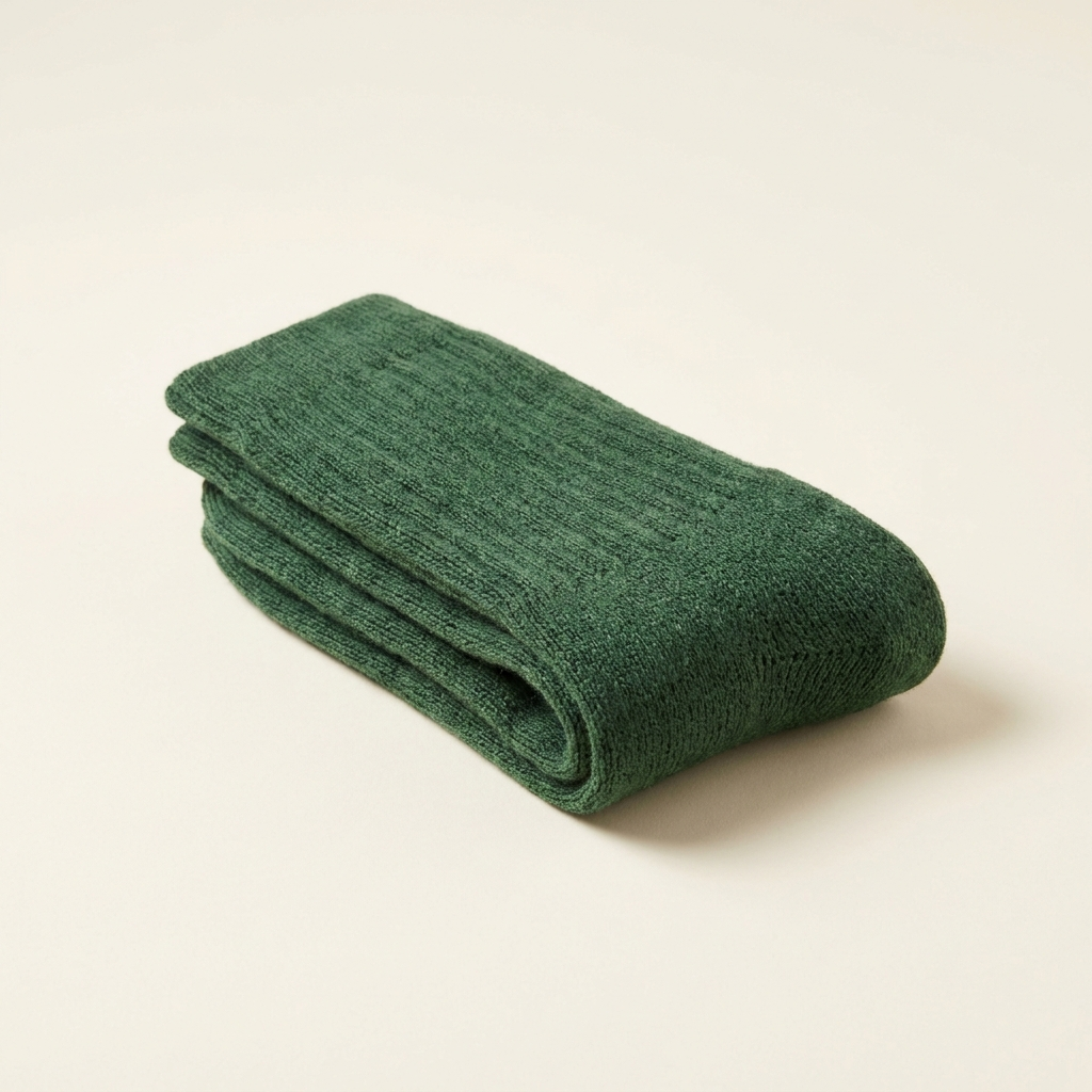Forest green merino wool boot socks