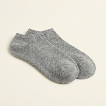 Grey no-show cotton socks